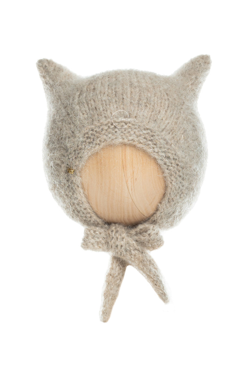 beige kitty: czapka z uszami kota – Bambolina