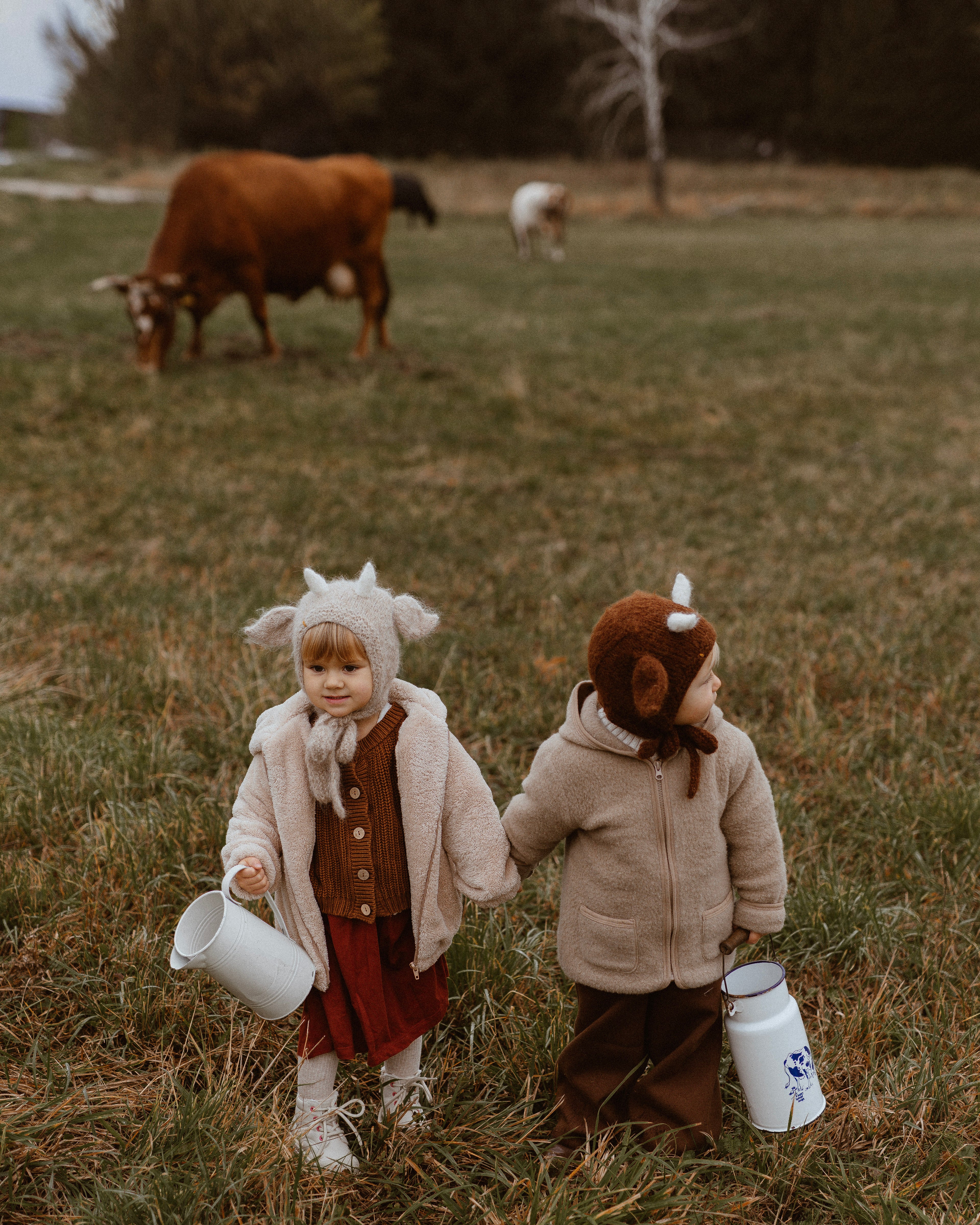 Moo Cow Bonnet - sand*