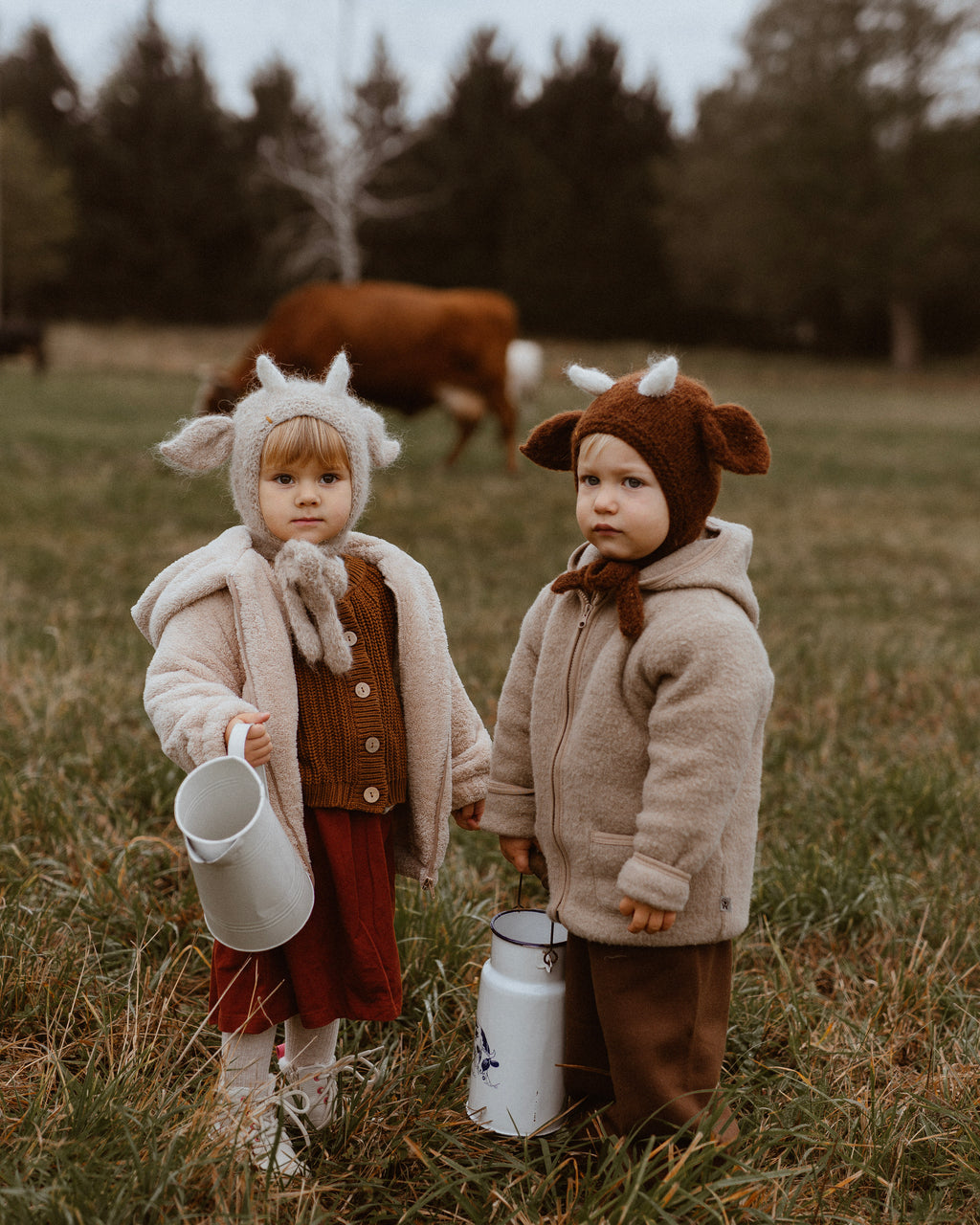 Moo Cow Bonnet - sand*