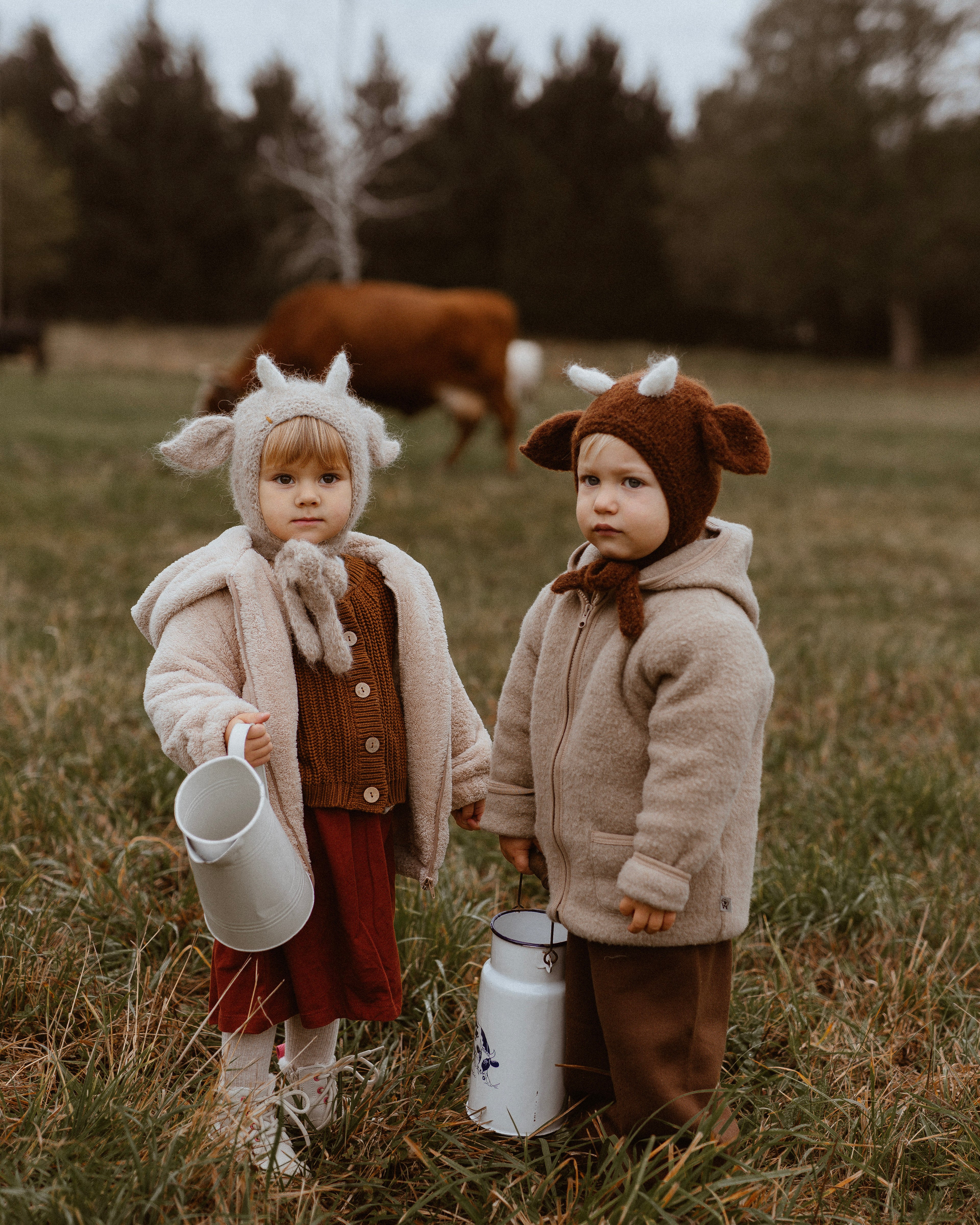Moo Cow Bonnet - sand*