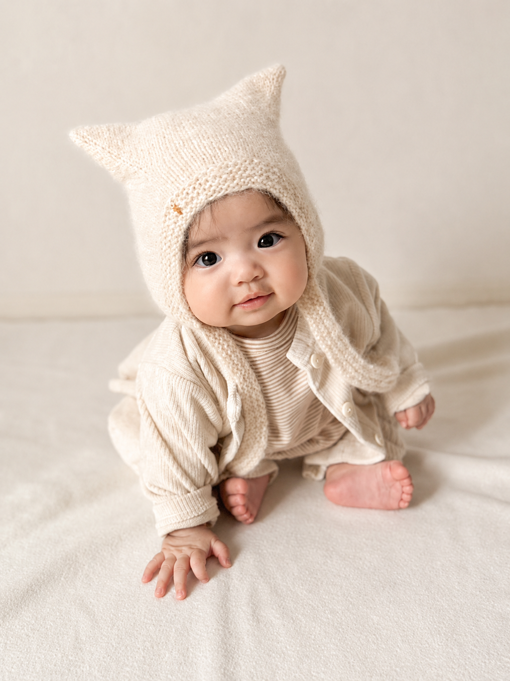 Ivory kitty hat
