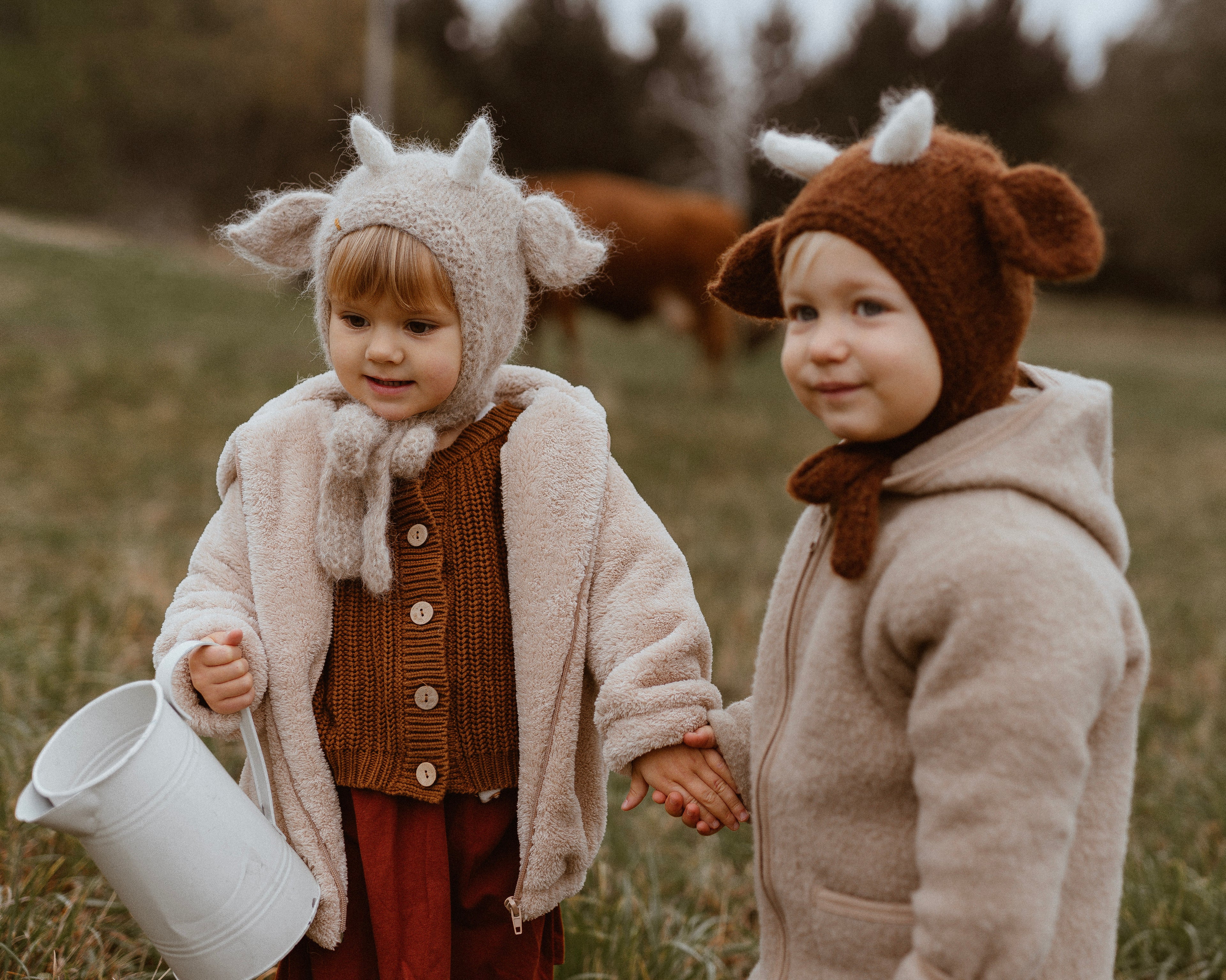 Moo Cow Bonnet - sand*