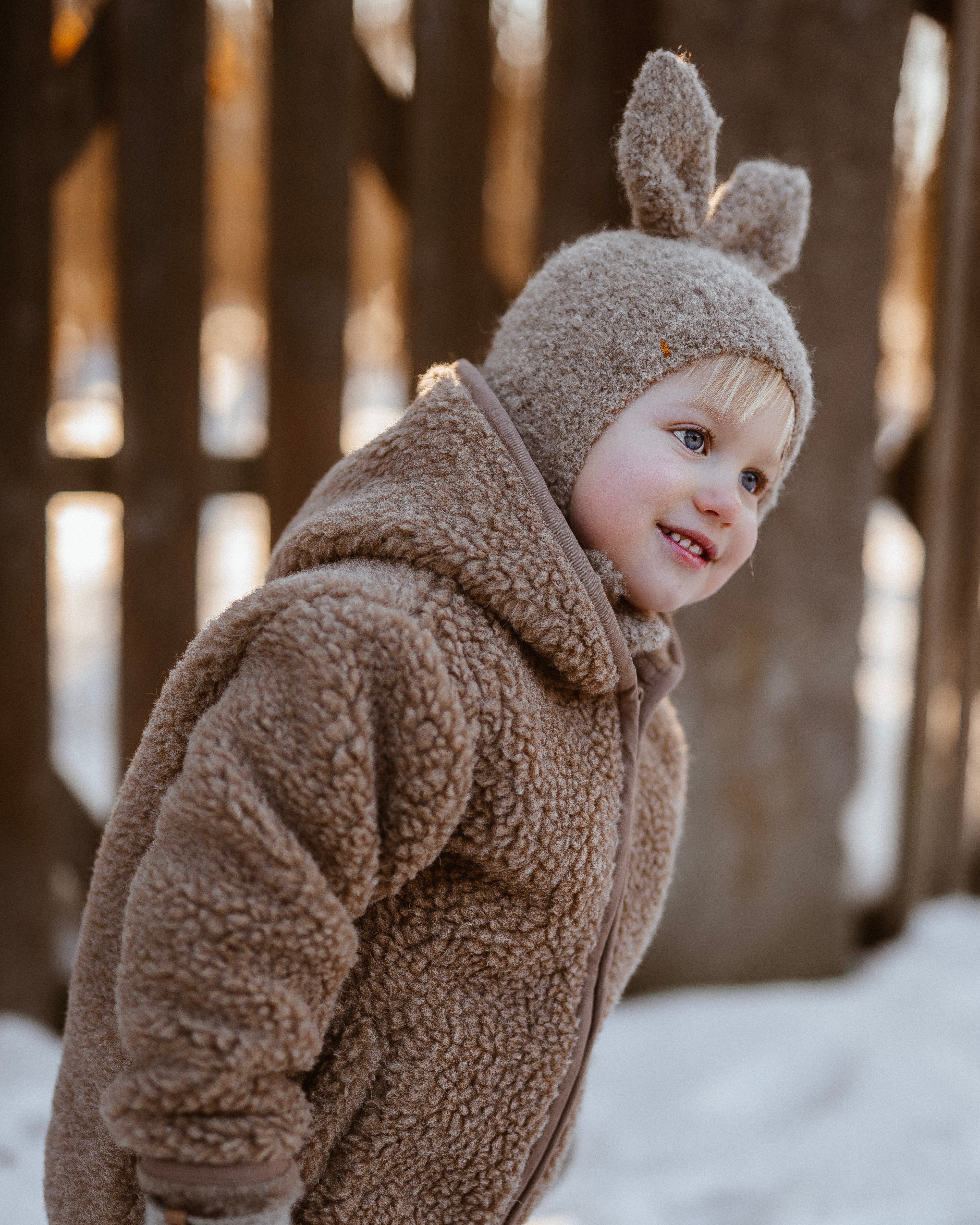 Bouclé Bunny hat - beige*