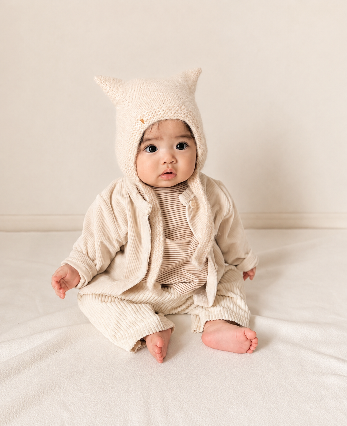 Ivory kitty hat