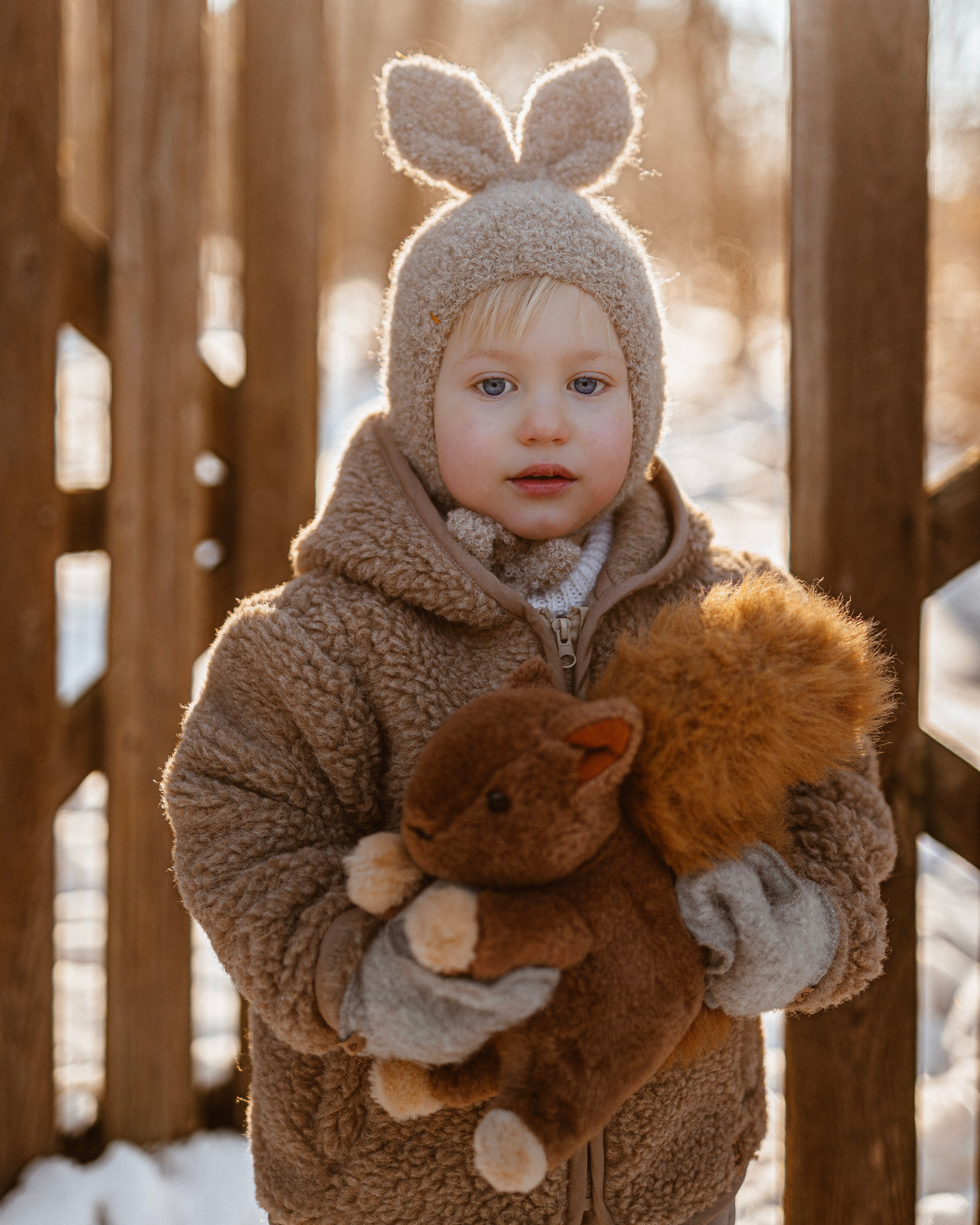 Bouclé Bunny hat - beige*