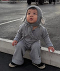 Bouclé Lamb hat - grey*