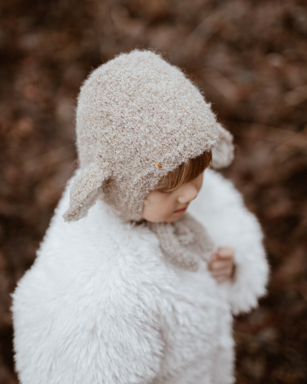 Bouclé Lamb hat - beige*