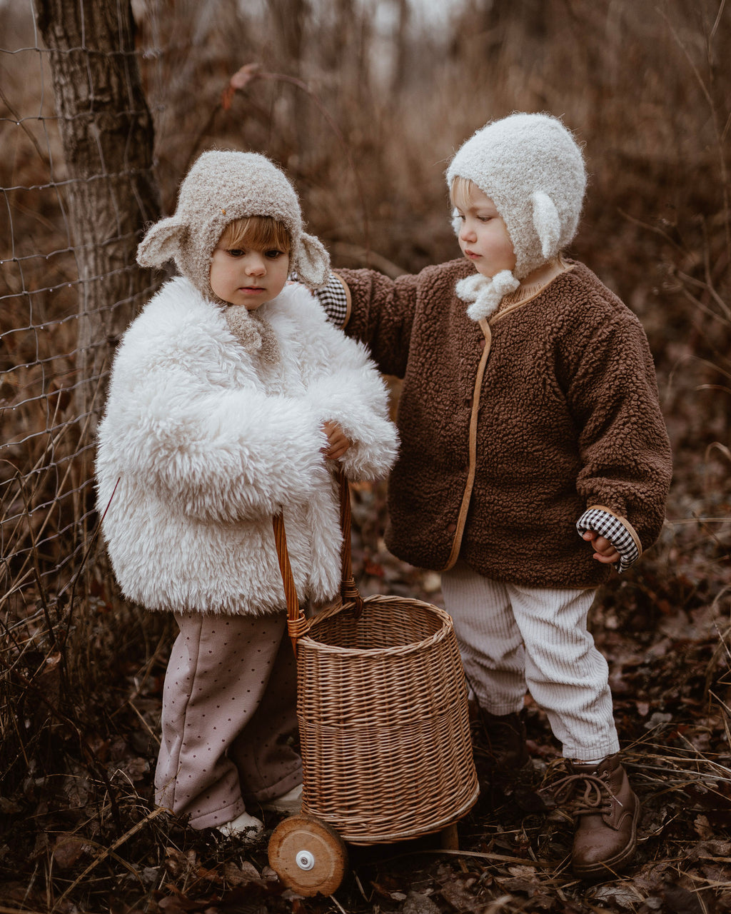 Bouclé Lamb hat - beige*
