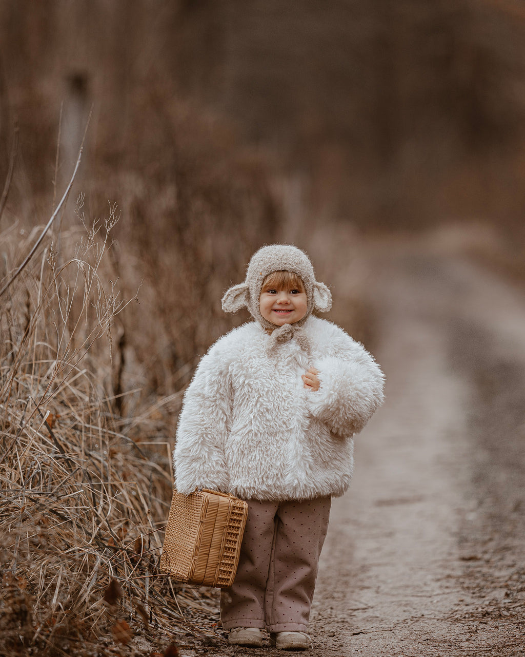 Bouclé Lamb hat - beige*