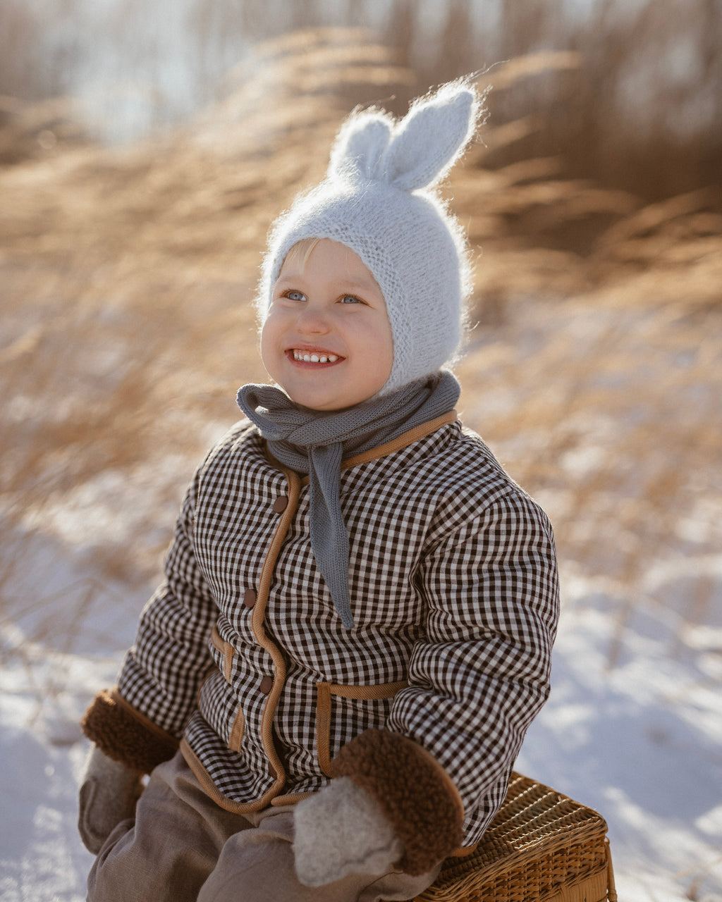 Bunny hat - blue fog
