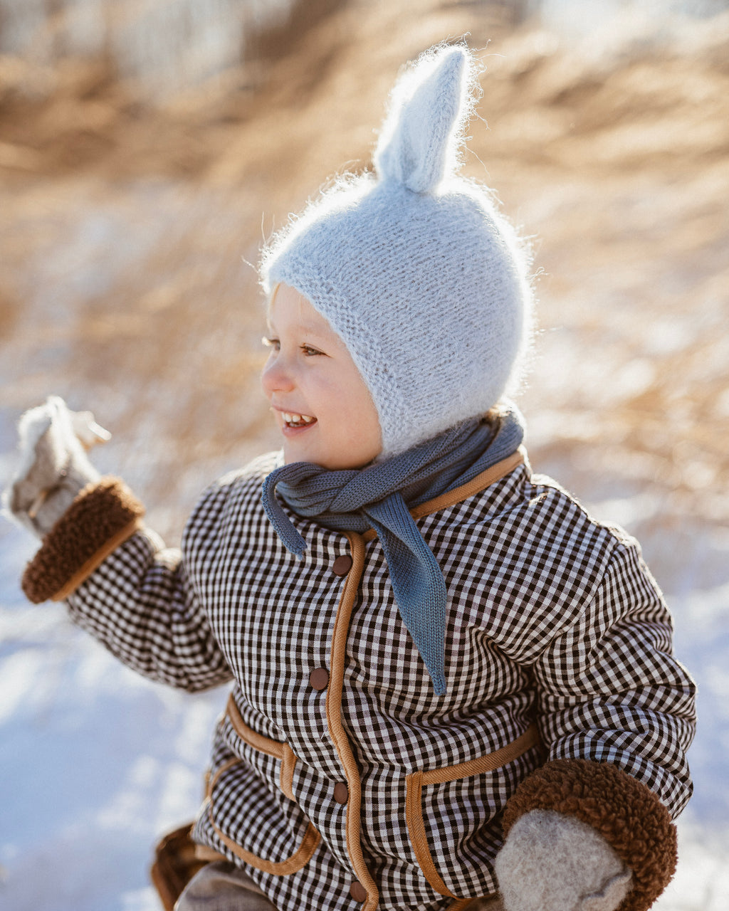 Bunny hat - blue fog