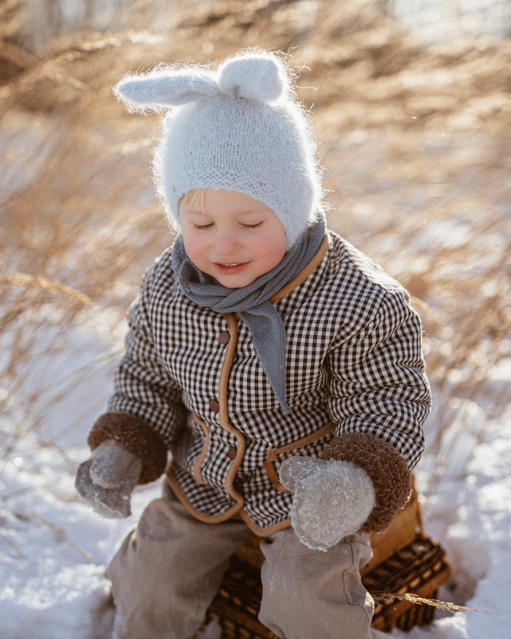 Bunny hat - blue fog