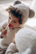 Bouclé Bear hat - beige*