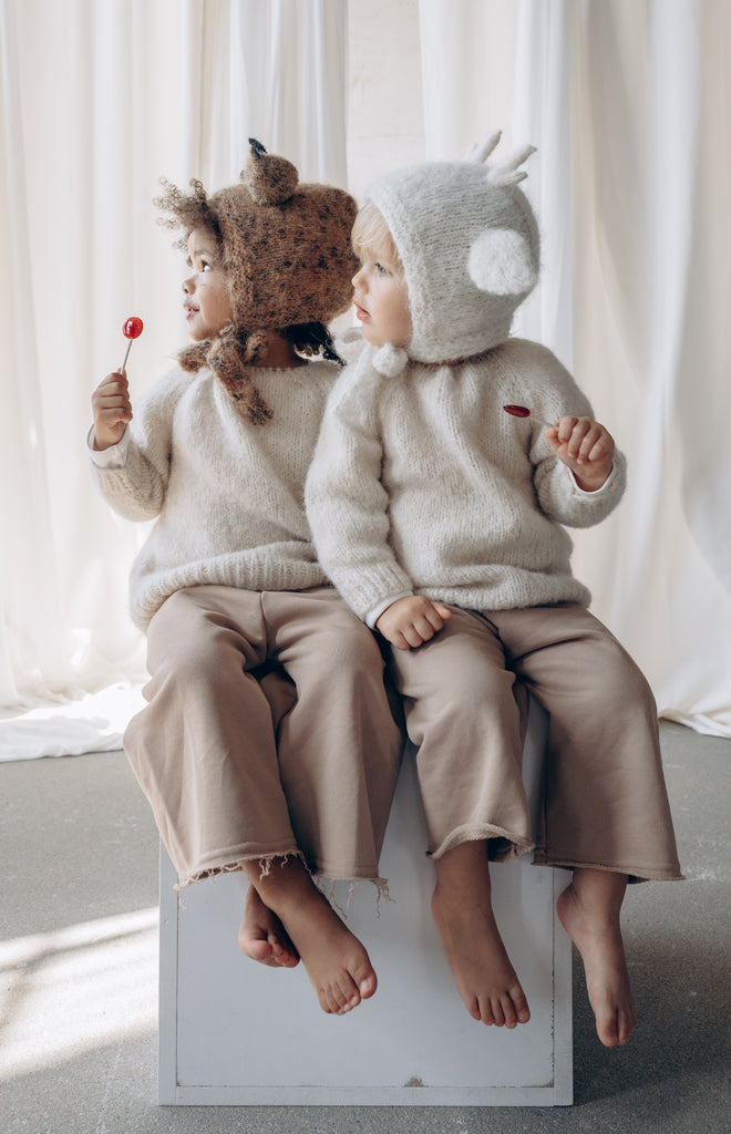bambolina kitty sand&wind 6-12m グレー bright grey kitty: czapka z uszami kota – Bambolina