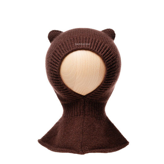 cashmere cat balaclava - chocolate